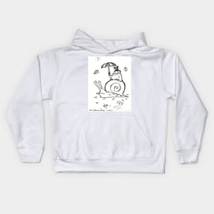 Top Hat Ape Rides Giant Snail Kids Hoodie